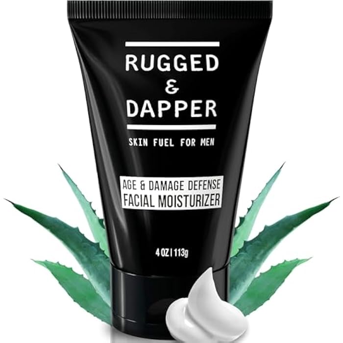 RUGGED & DAPPER - Age Defense Face Moisturizer for Men | 4oz | Hydrating Mens Face Lotion | Unscented + Anti- Aging Formula for Clear Skin | Natural Ingredients | Made in USA - Image 1