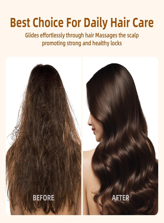 Combetter Bamboo Hair Brush for Hair Growth -Natural bamboo Paddle Detangling Brush for All Hair Types (Thick/Thin/Curly)-Wet/Dry Use Scalp Massage hairbrush for Women, Men, Kids - Image 5