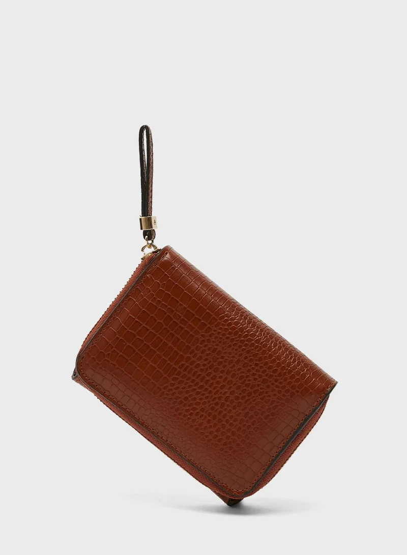 CARPISA Zip Detail Tri-Fold Purse