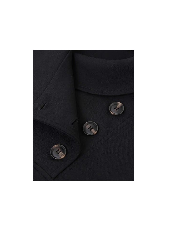 Women's Long Sleeve Button Lapel Pullover Tunic Swing Sweatshirt  - Image 3