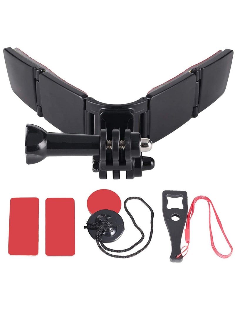 KASTWAVE Motorcycle Helmet Chin Mount Kit for GoPro Hero 10, 9, 8, 7, 6, 5, 4, Session, 3+, 3, 2, 1, Hero (2018), DJI Osmo Action, AKASO, SJCAM, Xiaomi Yi Action Cameras  - Image 1