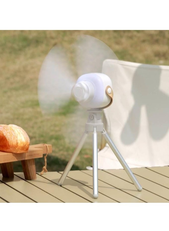 General - Mini Multi-Purpose Remote Control Fan, Equipped With Telescopic Support Second Variable Table Fan, Ultra-long Life 7200MAH Battery Capacity, Adjustable Timing, 4 Speed, Camping Fan (White) - Image 1