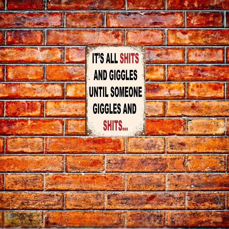 VSIIKO Funny Metal Tin Signs For Bathroom Garage Man Cave Bar Accessories Personalized Signs Home Sign Wall Decor Stuff Art Decorations Men Gifts Outdoor 8x12 Inch - Image 5