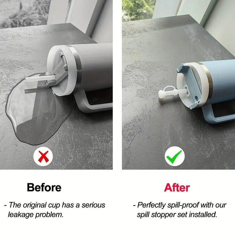 Explosions Silicone Anti-Overflow Plug Stanley Cup Lid Straw Cap Accompanial Cup Silicone Straw Lid Leak-Proof Plug - Image 4