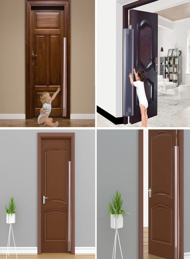 Swilak واقي أصابع Swilak® للأبواب، واقي أمان للأطفال، غطاء واقي للأصابع للمنزل والمدارس وغرف الأطفال، واقي أمان شفاف للأصابع للأطفال، 17 × 120 سم (مجموعة من قطعتين) - Image 4