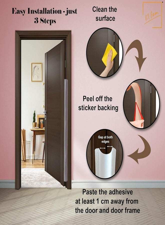 Swilak واقي أصابع Swilak® للأبواب، واقي أمان للأطفال، غطاء واقي للأصابع للمنزل والمدارس وغرف الأطفال، واقي أمان شفاف للأصابع للأطفال، 17 × 120 سم (مجموعة من قطعتين) - Image 3