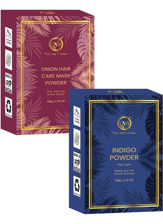 Nuerma Science - Onion Powder And Indigo Powder Combo (Pack Of 2 100 Gm) - Image 1