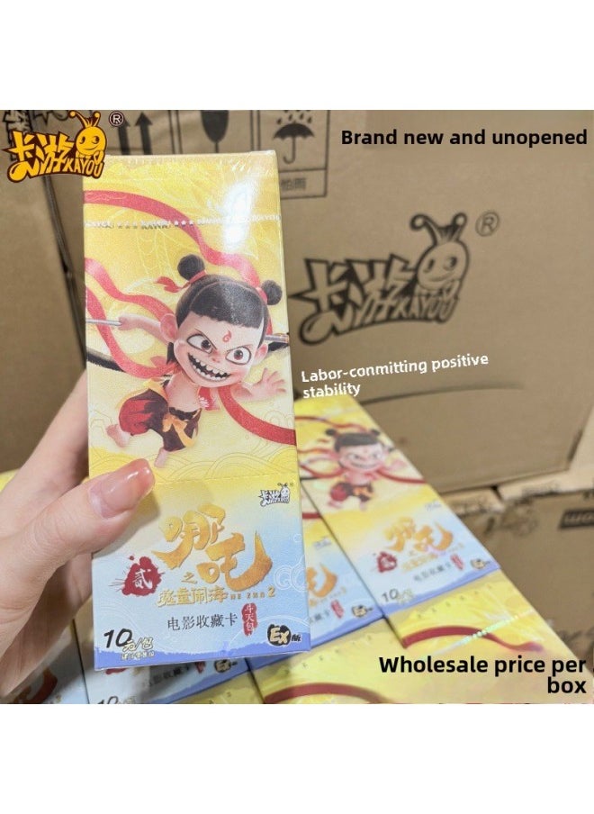 The Magic Child Of The Card Tour Makes The Sea, The Whole Box Of Cards, The Blind Box Of Cards, The Products Around The Movie Seal List-Color:Card Game Nezha 1 Box Of 18 Packs [retail Price 10 Yuan]  - Image 1