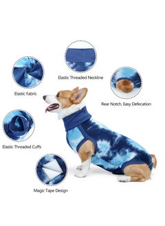 SYOSI Dog Recovery Suit Soft and Breathable Onesie with Tie Dye Design ECollar Alternative for Abdominal Wounds and Anti-Licking M  - Image 3