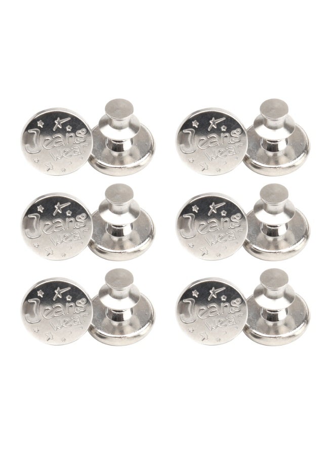 Jean Buttons pins, No Sew Instant Replacement Button，Adjustable 17mm Pants Buttons Kit, Set of 12  - Image 1