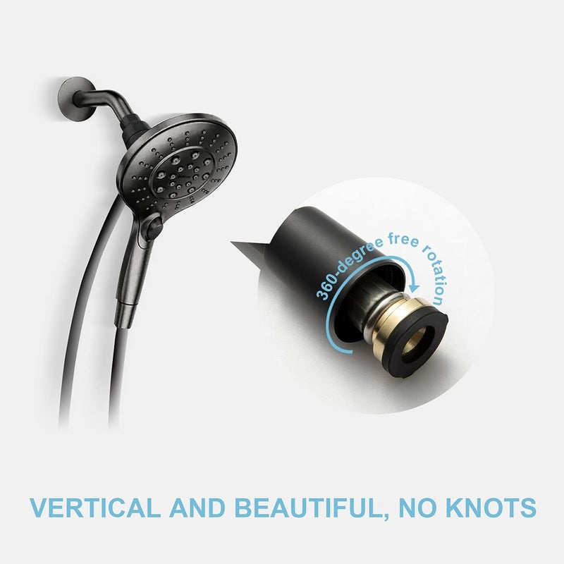 Offo Ultra-Flex Shower Hose, Premium RV PVC Handheld Shower Head Hose Flex Hoses Extension with Brass Insert and Nut for Bathing Pet Bathing, 60 in Matte Black - Image 3