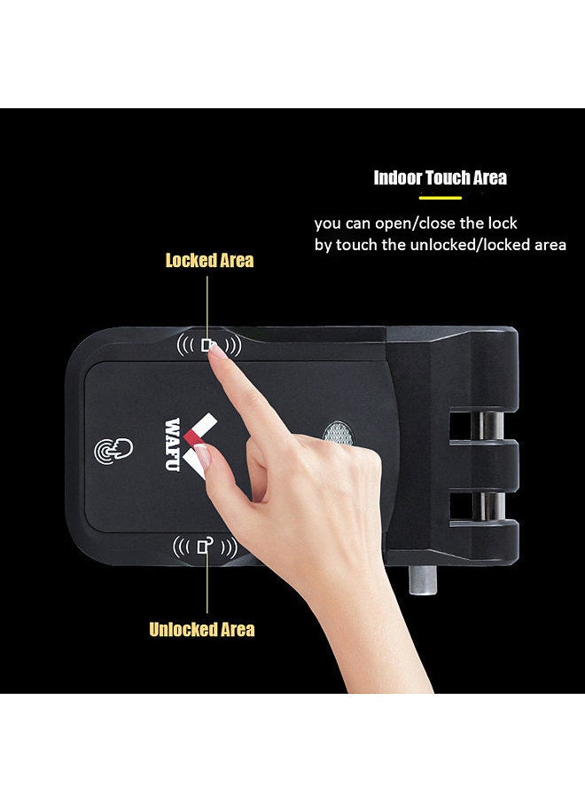 WAFU - WAFU Smart Lock Electronic Keyless Door Lock Wireless Invisible Keyless Electronic Lock Remote Control Touch Locked Unlock - Image 1