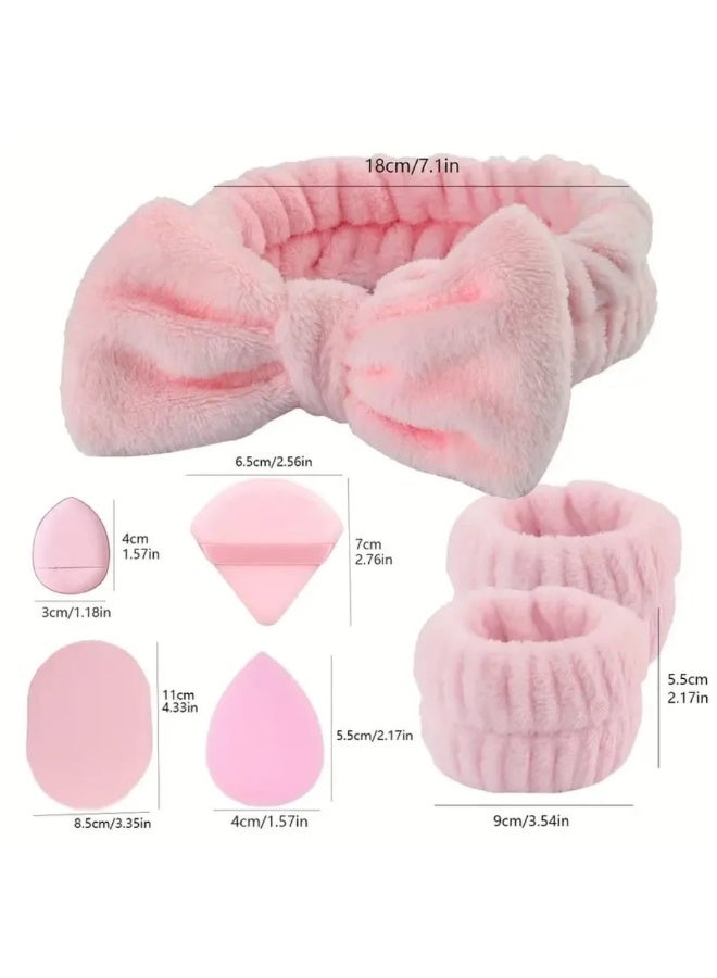 14-Piece Professional Makeup Sponge Set - Soft Beauty Blender Sponges with Hair Bands, Applicator Pads, and Headbands - for Precise and Elegant Foundation and Powder Application - Image 3