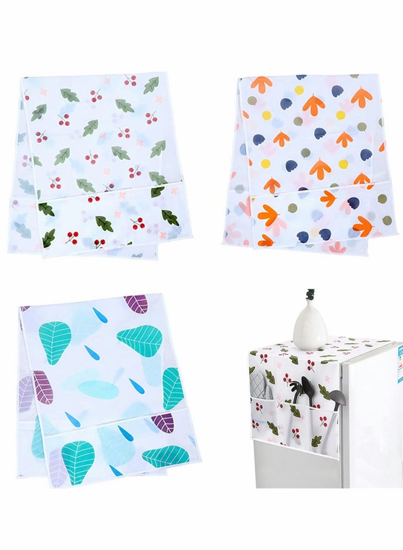 3pcs Waterproof Washer Dryer Covers with 6 Storage Pockets Perfect for Kitchen and Bathroom Home Decor 21x51 Inches - Image 1