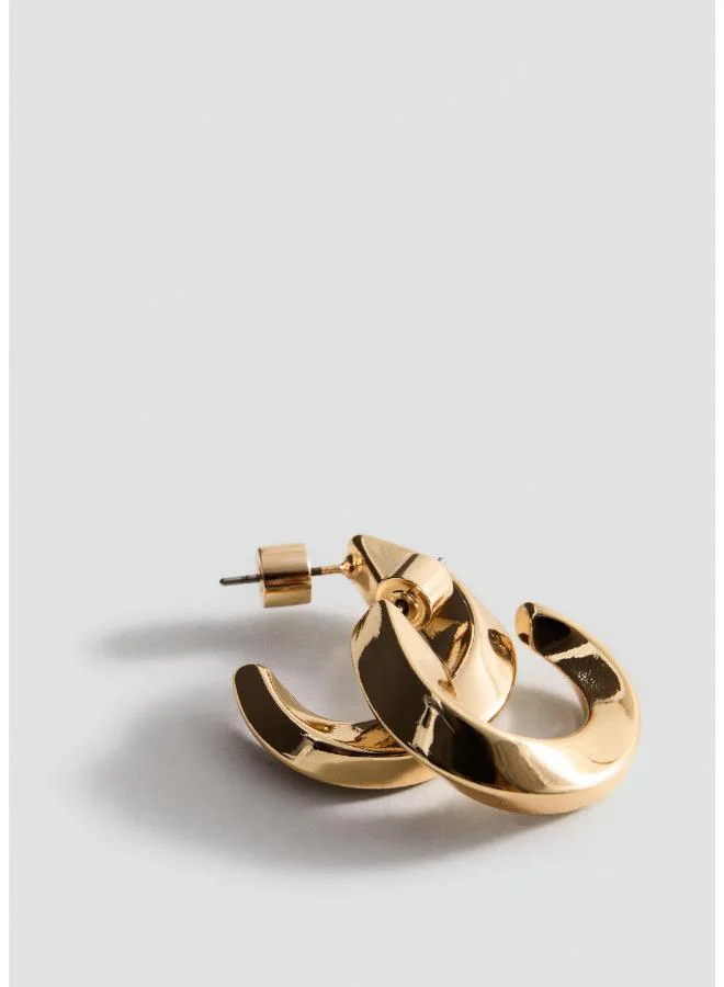 Mango  Twisted Hoop Earrings for Women | Best Price UAE