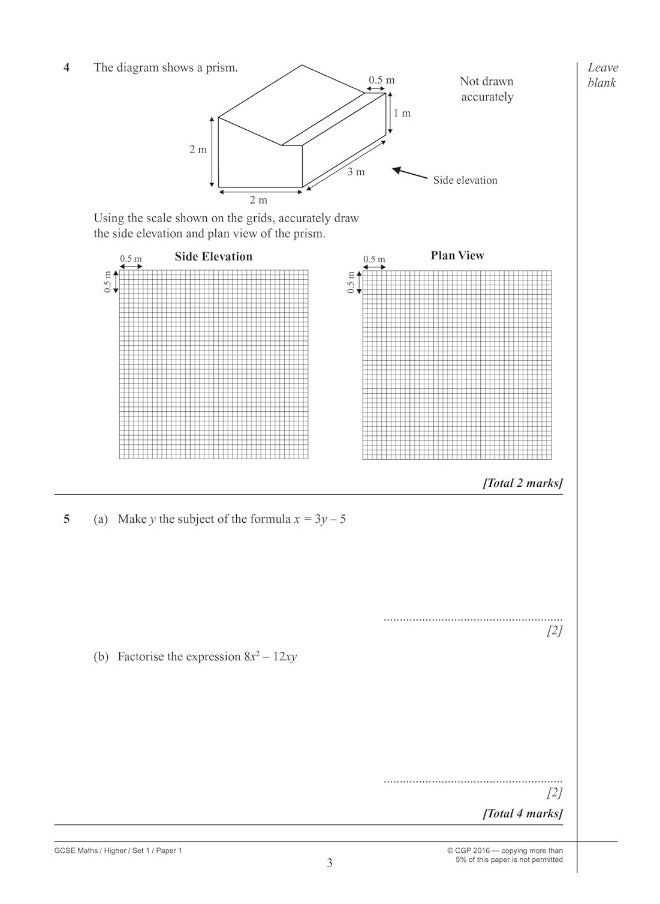 null - GCSE Maths AQA Practice Papers: Higher - for the Grade 9-1 Course - Image 1