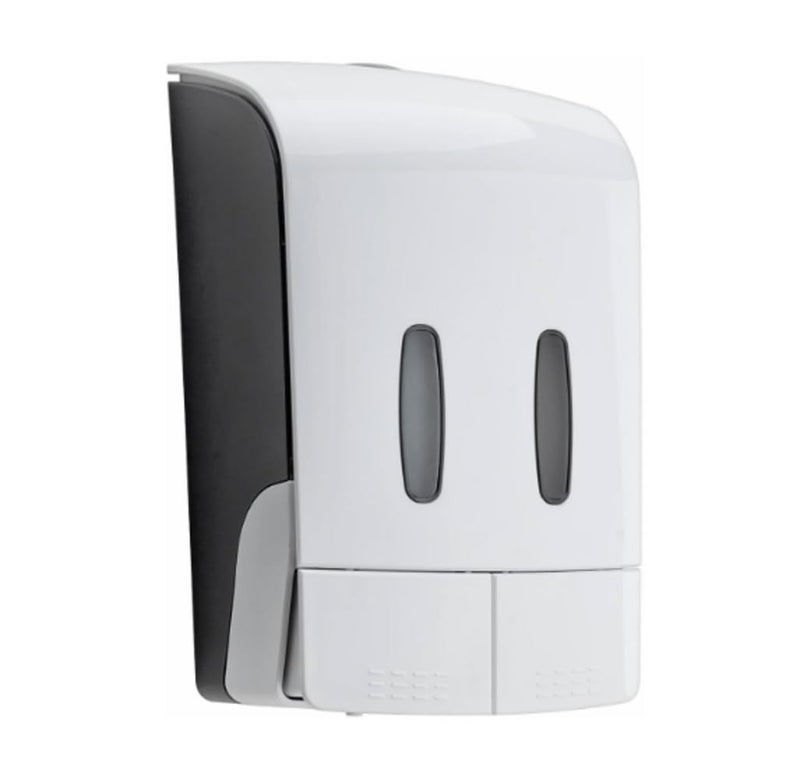 InnMart Dual Chamber Wall Mount Plastic Soap Dispenser 500 ml x 2 - Image 1