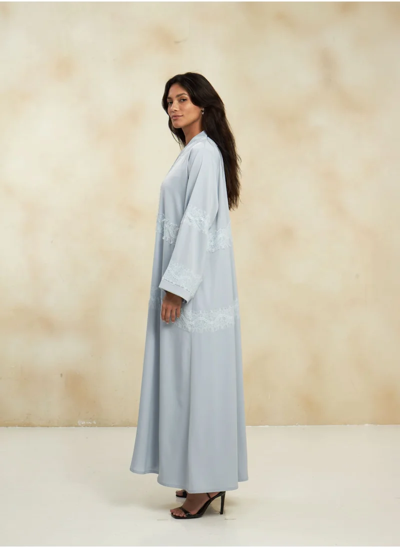 TELAL FEMINA PALE OCEAN BLUE ABAYA