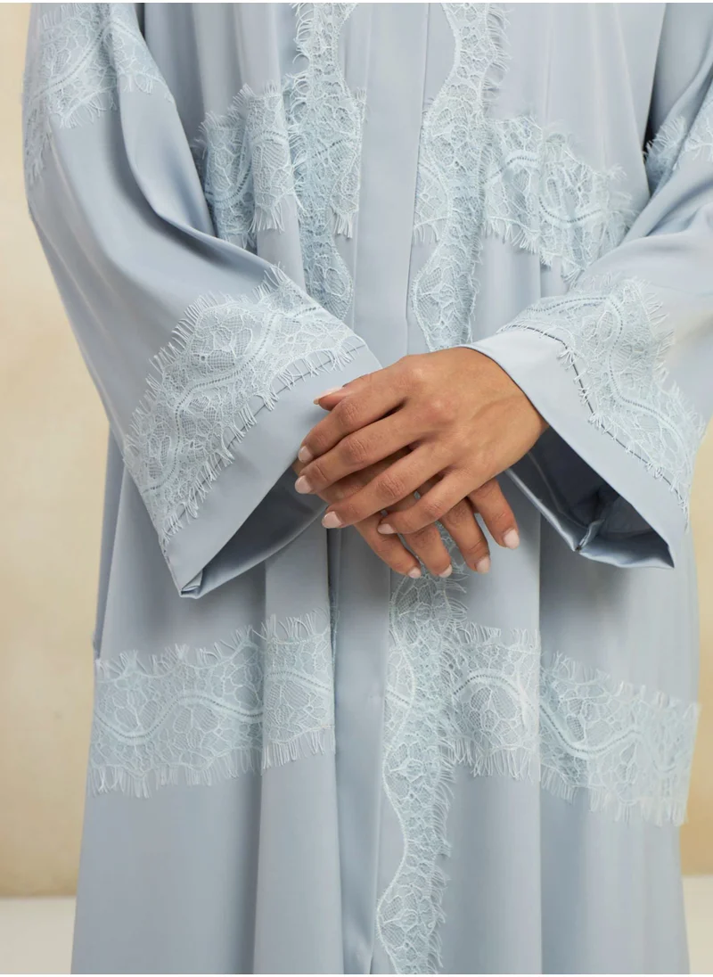 TELAL FEMINA PALE OCEAN BLUE ABAYA