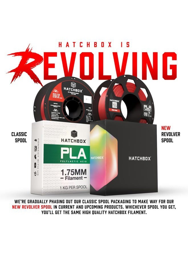 HATCHBOX PLA 3D Printer Filament, Dimensional Accuracy +/- 0.03 mm, 1 kg Spool, 1.75 mm, Green - Image 3