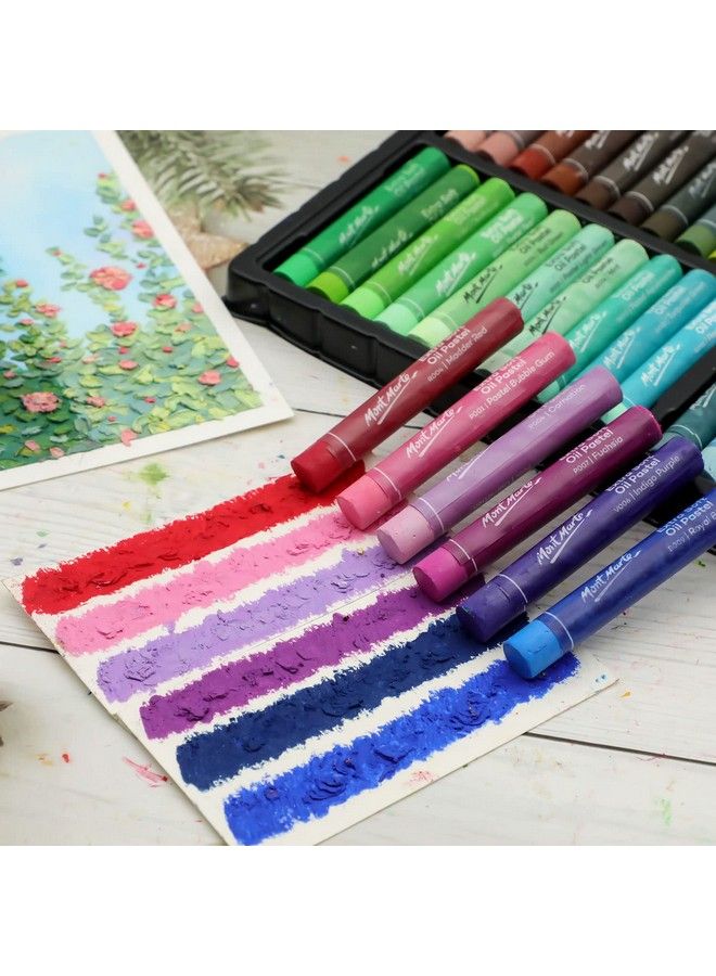 Mont Marte Extra Soft Oil Pastels Vibrant Hues Premium 120Pc Assorted Bright Colors Vibrant Buttery Versatile Art Pastels For Blending Layering & Shading Art Craft Coloring And Sketching  - Image 4