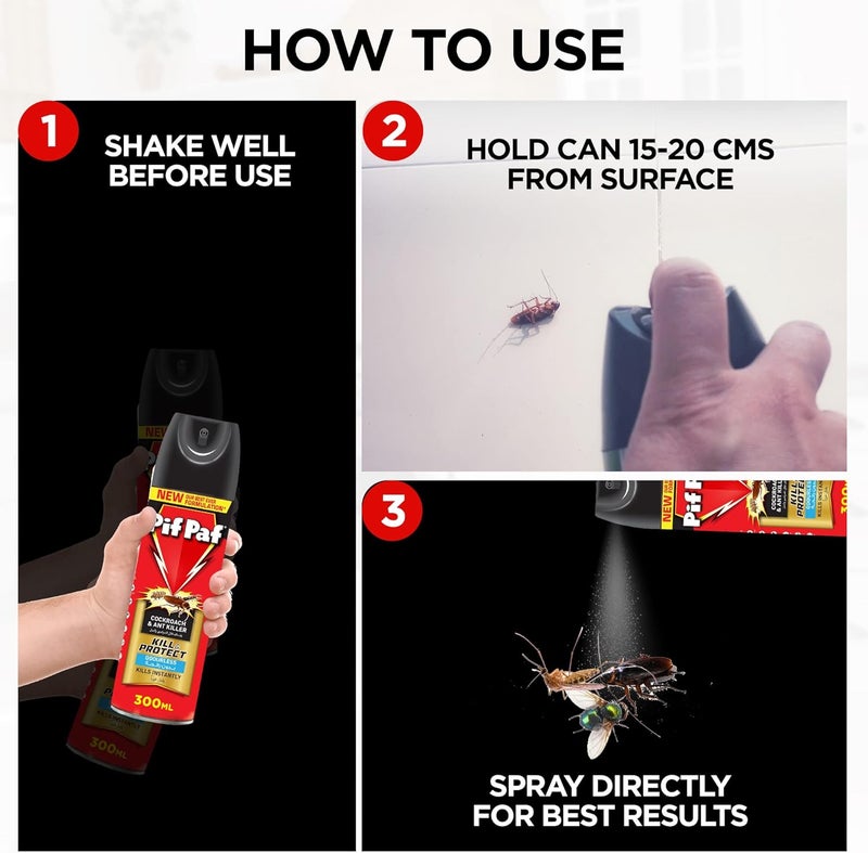 Pif Paf Cockroach & Ant Killer Spray - 300 ml - Image 5