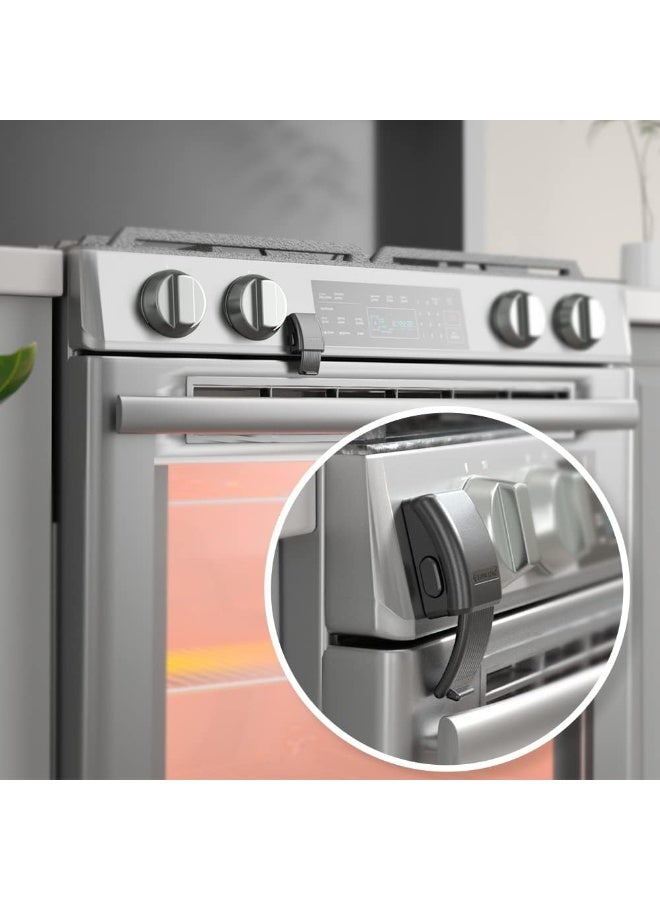 EUDEMON 1 Pack Updated Oven Front Lock,Childproof Oven Door Lock, Easy to Install & Use Durable and Heat-Resistant Material no Tools Need or Drill(Black) - Image 1
