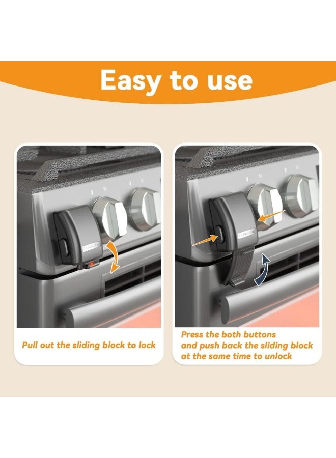 EUDEMON 1 Pack Updated Oven Front Lock,Childproof Oven Door Lock, Easy to Install & Use Durable and Heat-Resistant Material no Tools Need or Drill(Black) - Image 4