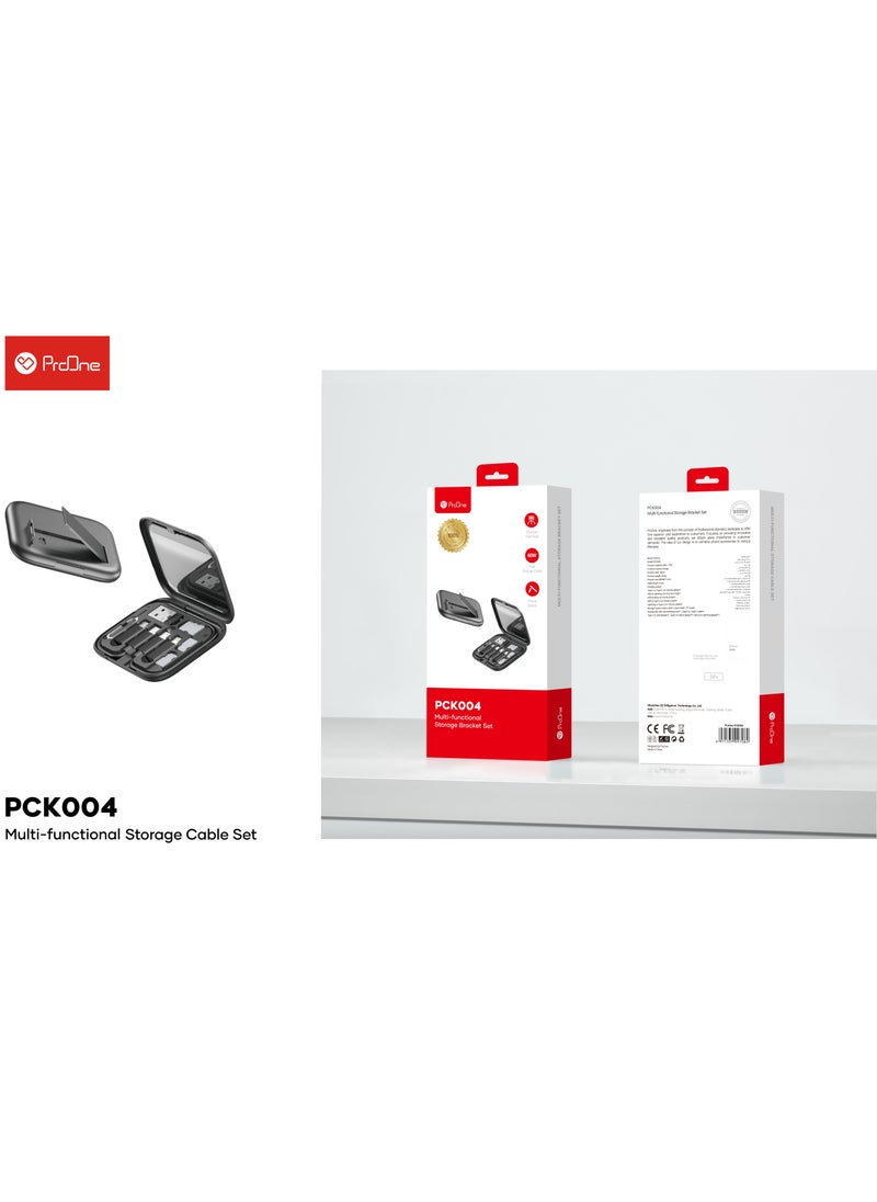 ProOne ProOne  All-in-One 60W USB Adapter Kit - Multi-functional Adapter, USB-C to Lightning, Type-C Micro Adapter, Fast Charging, Data Transfer, Travel-Friendly with Card Slots  - Image 5