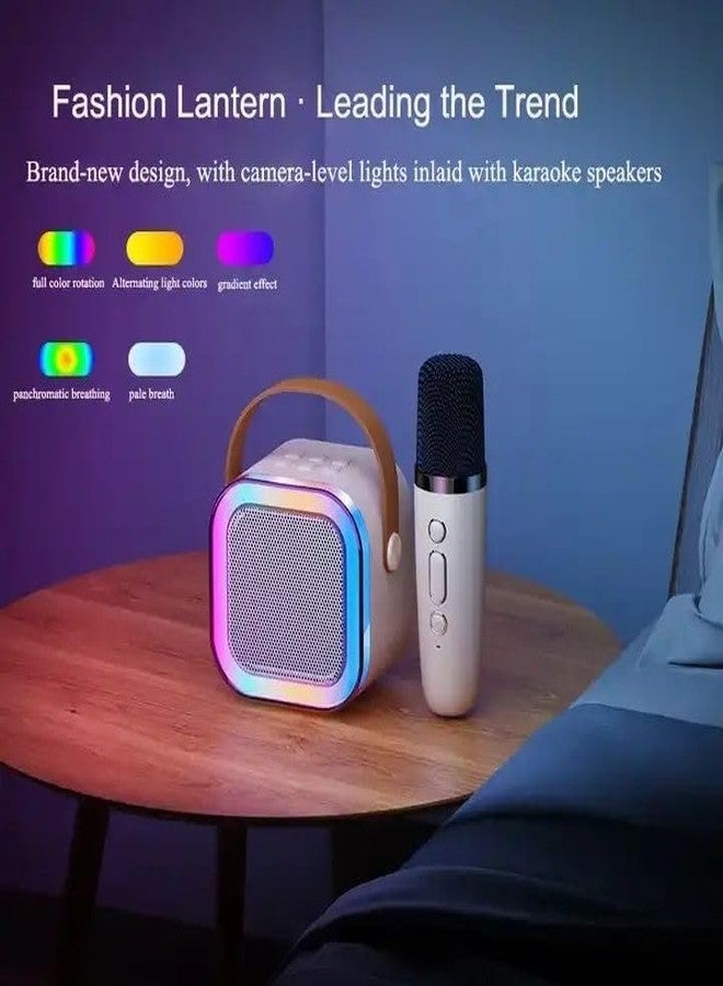AAOVEFOX Best Mini Portable Karoke Speaker with Bluetooth and Wireless Microphone, Dynamic Lights Develope Your Singing Skill Use Home Party for Kids,Adults Best Birthday Gift - Image 3