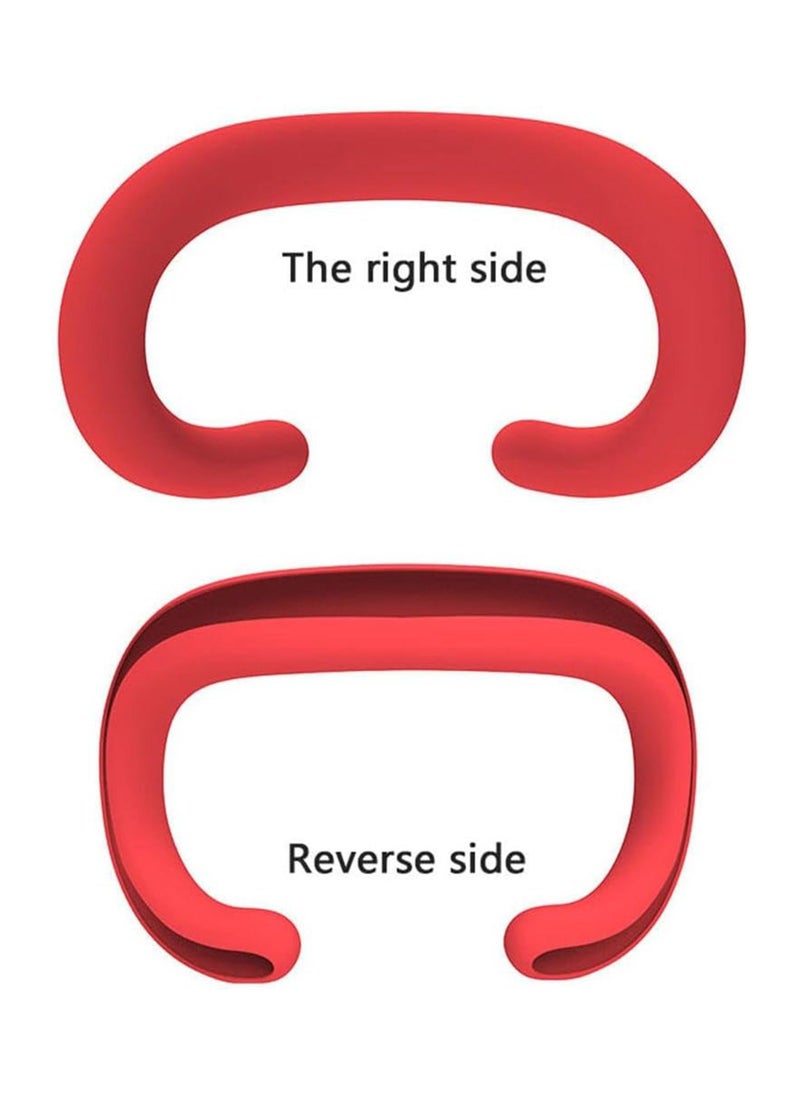 Generic - VR Silicone Face Pad Cover for Apple Vision Pro Accessories, VR Face Cushion Waterproof Washable Eey Mask for Vision Pro Headset Silicone Replacement Face Pad (Red) - Image 1