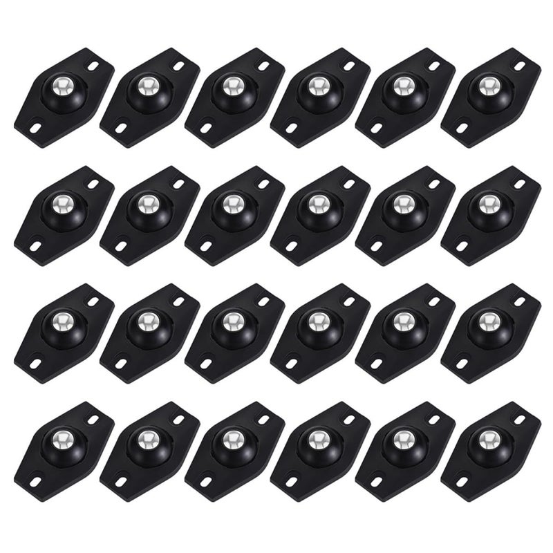 24 Pcs Self Adhesive Storage Box Casters with Steel Ball Bearings for Furniture Mobility - Image 2