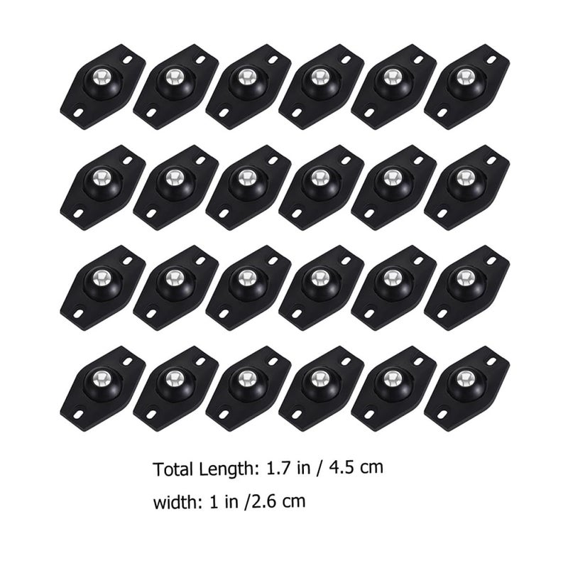 24 Pcs Self Adhesive Storage Box Casters with Steel Ball Bearings for Furniture Mobility - Image 3