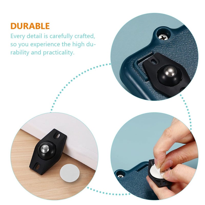 24 Pcs Self Adhesive Storage Box Casters with Steel Ball Bearings for Furniture Mobility - Image 5