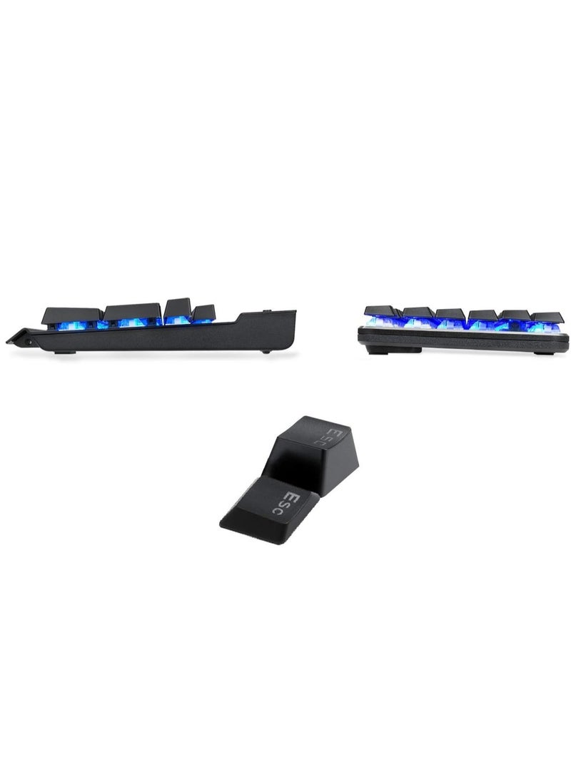 Generic - EagleTec KG060-BR Blue LED Mechanical Keyboard , 87 Mechanical keys with medium resistance, audible click sound and tactile bump feedback , multiple lighting effects speeds and brightness levels for PC and laptop - Brown switch - Image 1