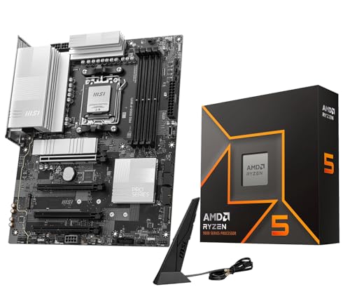 Micro Center AMD Ryzen 5 9600X CPU Processor with MSI PRO B850-P WiFi Motherboard (ATX, AM5, DDR5, PCIe 5.0, M.2 Gen5, Wi-Fi 7, 5G LAN) - Image 1