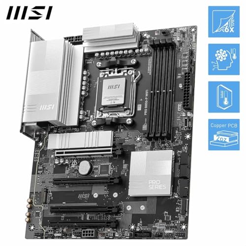 Micro Center AMD Ryzen 5 9600X CPU Processor with MSI PRO B850-P WiFi Motherboard (ATX, AM5, DDR5, PCIe 5.0, M.2 Gen5, Wi-Fi 7, 5G LAN) - Image 3