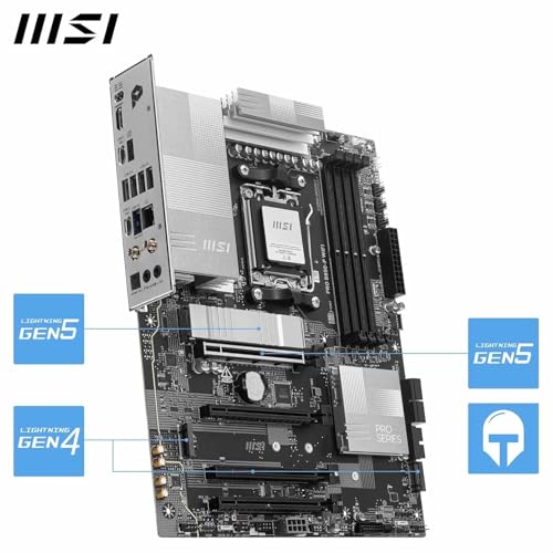 Micro Center AMD Ryzen 5 9600X CPU Processor with MSI PRO B850-P WiFi Motherboard (ATX, AM5, DDR5, PCIe 5.0, M.2 Gen5, Wi-Fi 7, 5G LAN) - Image 4