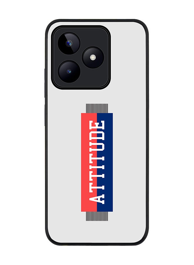 Stylizedd Rugged Black edge case for Realme C53, Slim fit Soft Case Flexible Rubber Edges Anti Drop TPU Gel Thin Cover- Attitue - Image 1