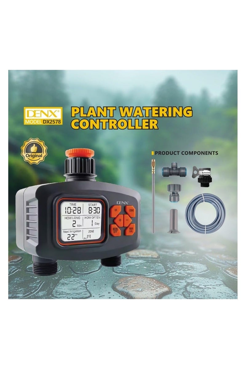 دينكس جهاز التحكم في ري النباتات DX2578 مع شاشة LCD كبيرة وأربعة برامج مرنة واتصالات سريعة - Image 1