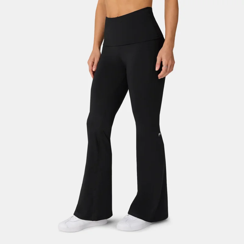 Fabletics Women's Cloud Jersey Foldover Flared Leggings