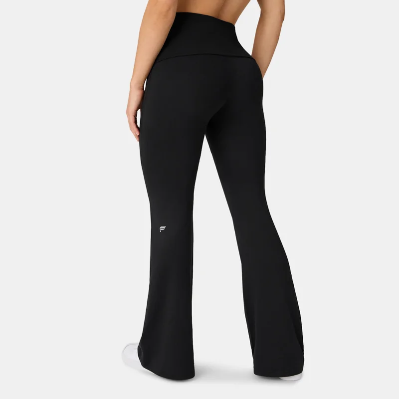 Fabletics Women's Cloud Jersey Foldover Flared Leggings