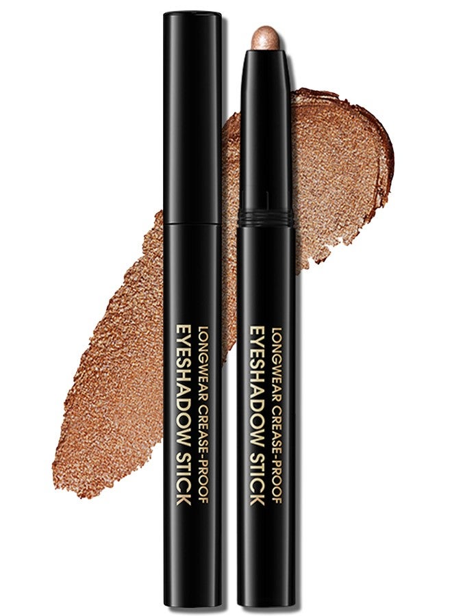 Erinde Waterproof Eyeshadow Stick, Cream Eye Shadow Stick, Long-Lasting, Crease-Proof, Cream to Powder Buildable & Blendable Eye Shadow Pencils Crayon, Vegan & Cruelty-Free, 01 Caramel - Image 1