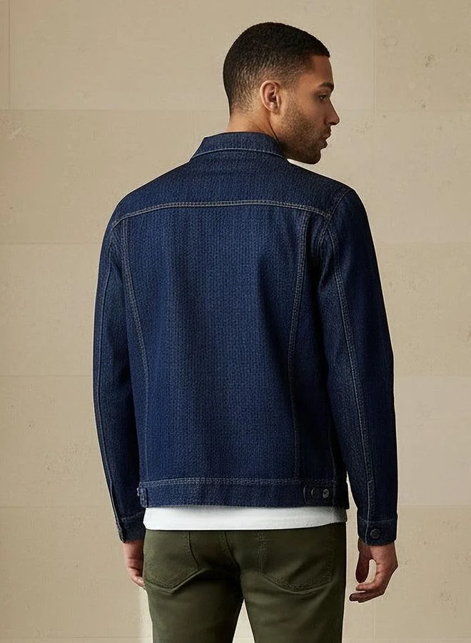 Splash FAV BLUE Men Regular Fit Zip Through Jacket for Men | Best Price UAE