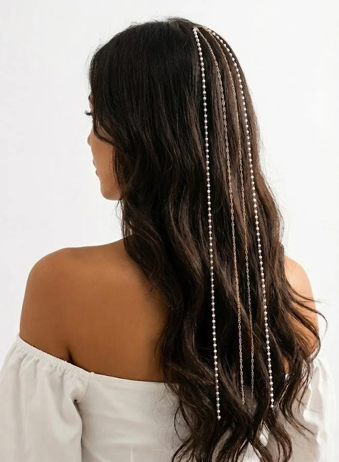 تايك تو Bead Tassel Hair Chain Clip