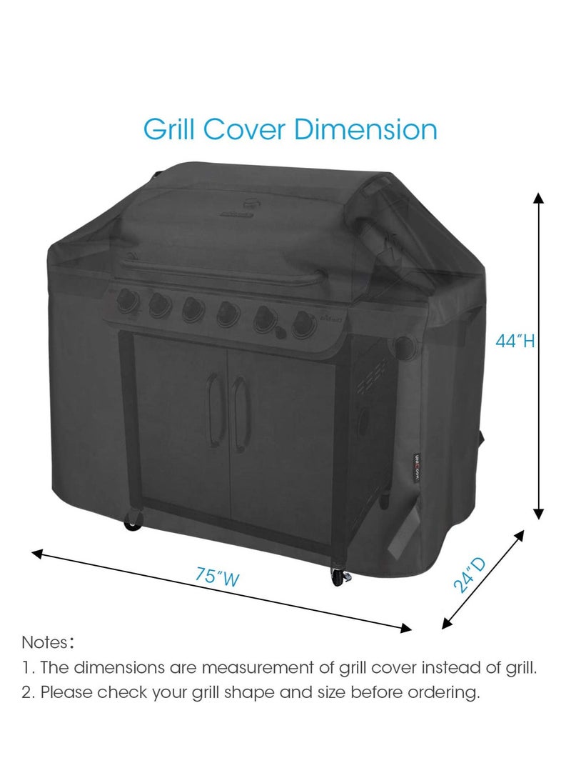 Generic - Heavy Duty Waterproof Barbecue Gas Grill Cover 75 inch XX Large BBQ Cover Special Fade and UV Resistant, Durable and Convenient, Fits Grills of Weber Char Broil Nexgrill Brinkmann and More - Image 1