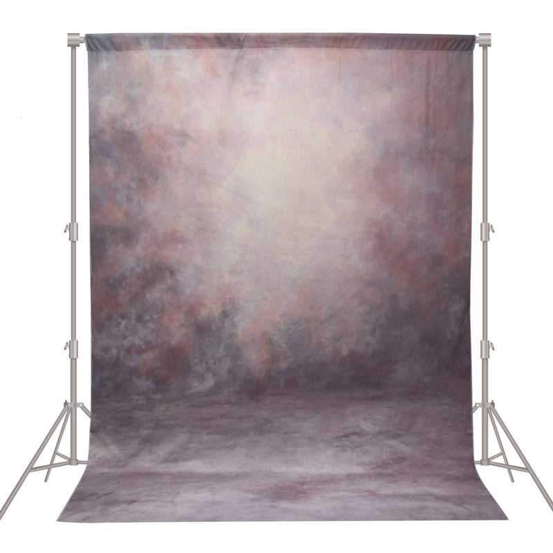 Haboke Abstract Professional Photography Backdrop for Portrait Photo Props Booth Background Photoshoot Studio with Polyester Fabric Roller Pocket on Top (8x10,Purple,No Stand) - Image 1