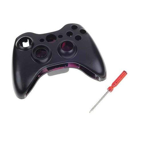 OSTENT Replacement Case Shell & Button Kit for Microsoft Xbox 360 Wireless Controller Color Black - Image 1