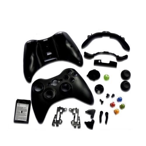 OSTENT Replacement Case Shell & Button Kit for Microsoft Xbox 360 Wireless Controller Color Black - Image 2