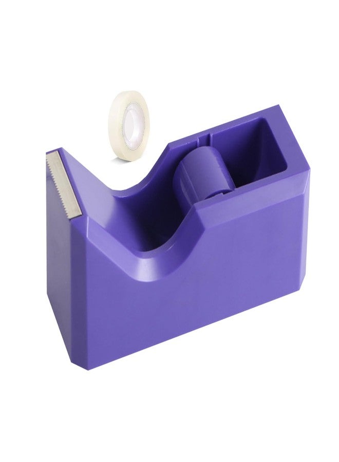 Hibucuo Desktop Tape Dispenser with Non-Skid Base,Colorful Heavy Duty Cute Tape Dispenser for Packaging in Office,Restaurant, Flower Shop,Cake Shop,Purple - Image 1